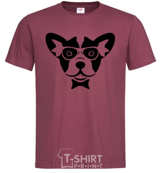 Men's T-Shirt Doggie burgundy фото