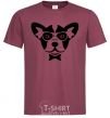 Men's T-Shirt Doggie burgundy фото