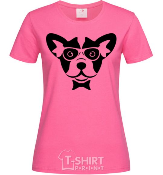 Женская футболка Doggie Ярко-розовый фото