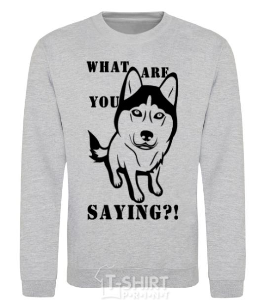 Sweatshirt What are you saying sport-grey фото