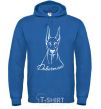 Men`s hoodie Doberman White royal фото