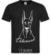 Men's T-Shirt Doberman White black фото