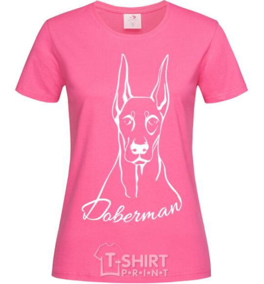 Women's T-shirt Doberman White heliconia фото