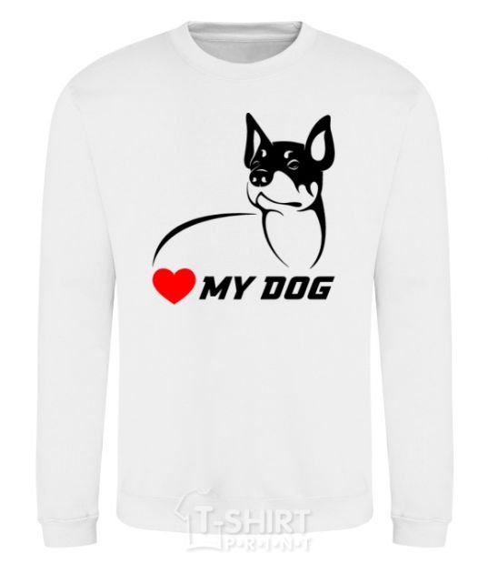 Sweatshirt Love my dog White фото