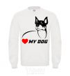 Sweatshirt Love my dog White фото