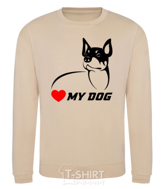 Sweatshirt Love my dog sand фото