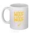 Ceramic mug Woof woof White фото