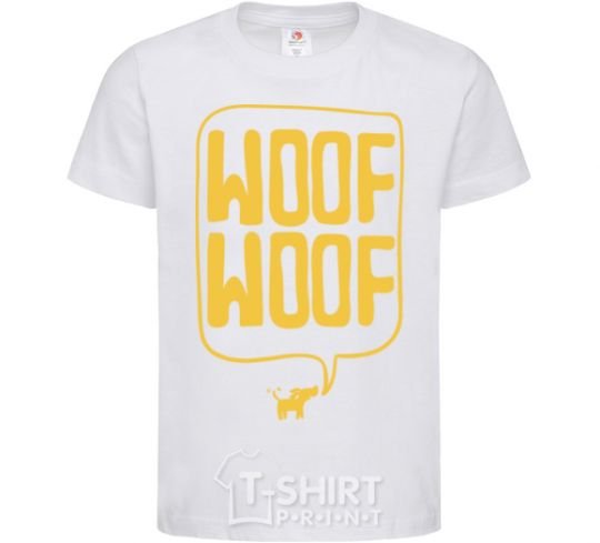 Kids T-shirt Woof woof White фото