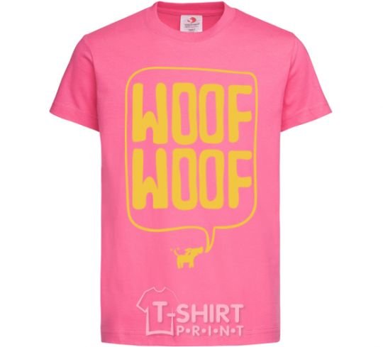 Kids T-shirt Woof woof heliconia фото