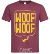 Men's T-Shirt Woof woof burgundy фото