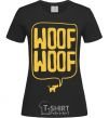 Women's T-shirt Woof woof black фото
