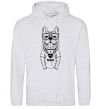 Men`s hoodie I woof music sport-grey фото