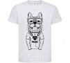 Kids T-shirt I woof music White фото