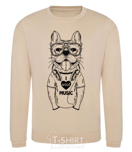 Sweatshirt I woof music sand фото