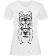 Women's T-shirt I woof music White фото