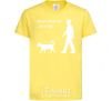 Kids T-shirt All you need is love and dog cornsilk фото