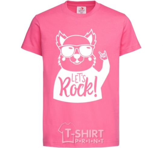 Kids T-shirt Dog let's rock heliconia фото