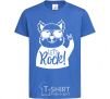 Kids T-shirt Dog let's rock royal-blue фото