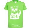 Kids T-shirt Dog let's rock orchid-green фото