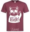 Мужская футболка Dog let's rock Бордовый фото