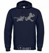 Men`s hoodie Favorite dog navy-blue фото