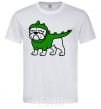 Men's T-Shirt Pug Dino White фото