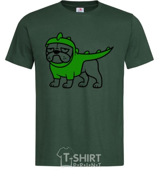 Men's T-Shirt Pug Dino bottle-green фото