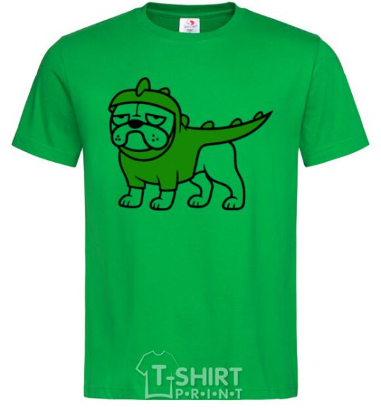 Men's T-Shirt Pug Dino kelly-green фото