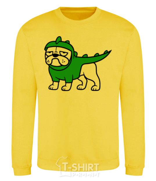 Sweatshirt Pug Dino yellow фото