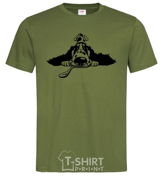 Men's T-Shirt English spaniel millennial-khaki фото