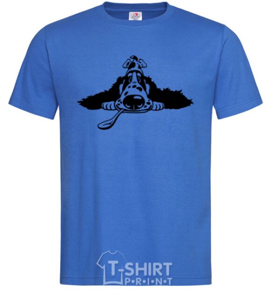 Men's T-Shirt English spaniel royal-blue фото