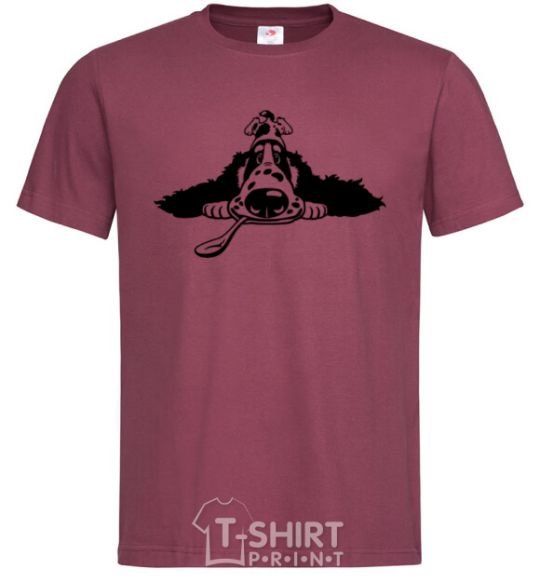 Men's T-Shirt English spaniel burgundy фото