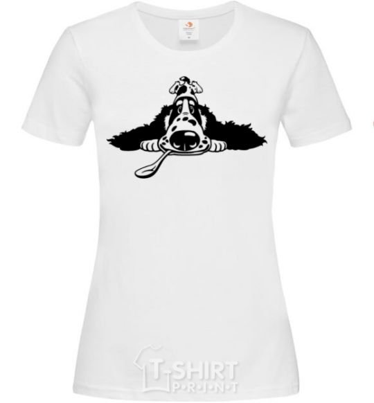 Women's T-shirt English spaniel White фото
