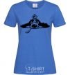 Women's T-shirt English spaniel royal-blue фото