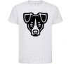 Kids T-shirt Terrier Head White фото