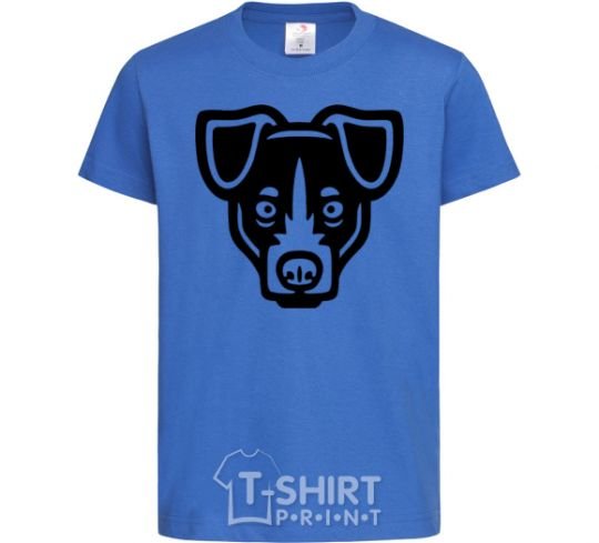 Kids T-shirt Terrier Head royal-blue фото