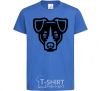 Kids T-shirt Terrier Head royal-blue фото