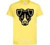 Kids T-shirt Terrier Head cornsilk фото