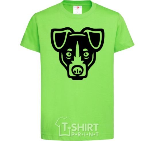 Kids T-shirt Terrier Head orchid-green фото