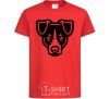 Kids T-shirt Terrier Head red фото