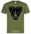 Мужская футболка Terrier Head Оливковый фото