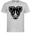 Men's T-Shirt Terrier Head grey фото