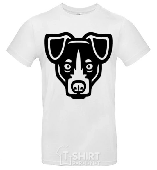 Мужская футболка Terrier Head Белый фото