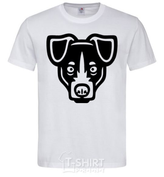 Men's T-Shirt Terrier Head White фото