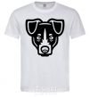 Men's T-Shirt Terrier Head White фото