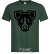Men's T-Shirt Terrier Head bottle-green фото