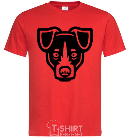 Men's T-Shirt Terrier Head red фото
