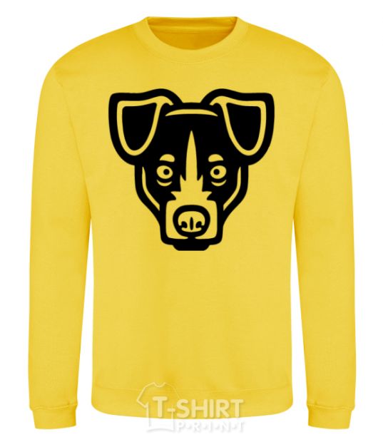 Sweatshirt Terrier Head yellow фото