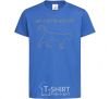 Kids T-shirt Life is better with a cat royal-blue фото