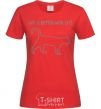 Women's T-shirt Life is better with a cat red фото